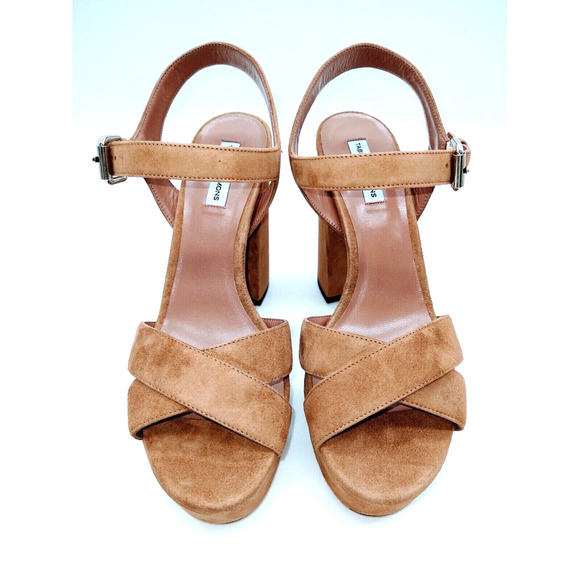 Tabitha Simmons Women's Debbie Platform Suede Sandals- Sand, US 11 / EUR 41 - Picture 3 of 10